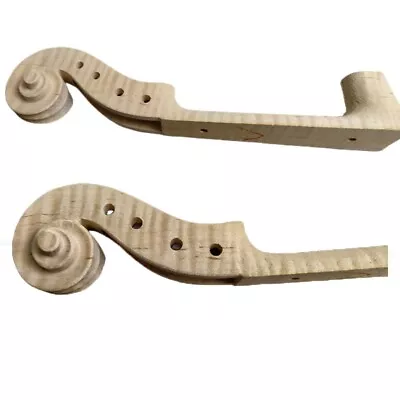 Flamed Violin Neck Head 3/4 Size Maple Wood Flames Violin Scroll Headstock • $31.02