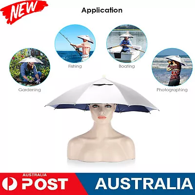 $14.40 • Buy Sun Umbrella Hat Outdoor Rain Foldable Golf Fishing Camping Headwear Head Cap A+