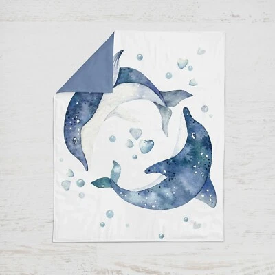 $149.99 • Buy Under The Sea - Dolphins Boy Crib Bedding Set, Baby Girl Bedding, Baby Bedding