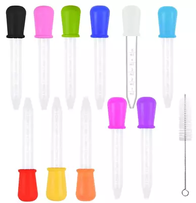 11pcs Silicone And Plastic Droppers Pipettes Sweets Kids Children Eye Medicine • £5.97