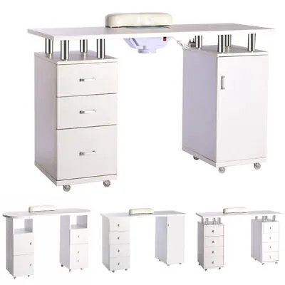 Manicure Nail Table Bar Art Care Salon Beauty Station W/ Technician Storage Desk • £25.95