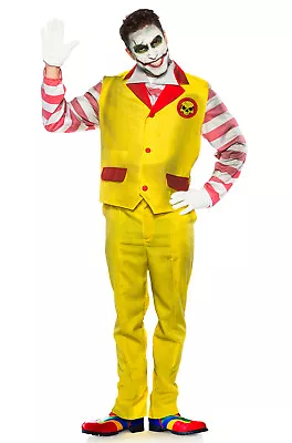 Evil Fast Food Clown Ronald McDonald Adult Costume • $35.71