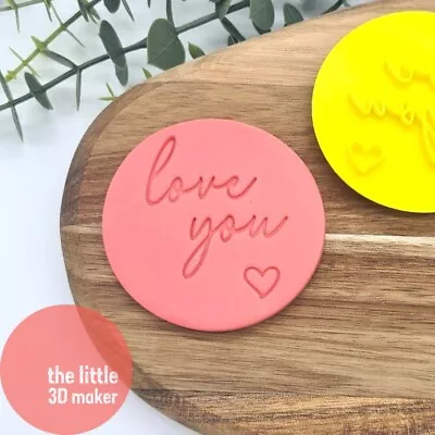 Love You Cookie Cutter Stamp Fondant Embosser Valentine Mother's Day Father • $6.95