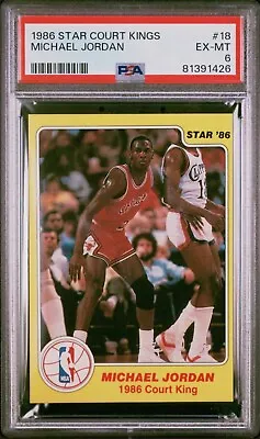 1986 Star Court Kings Basketball Michael Jordan BULLS #18 Court Kings PSA 6 EXMT • $699.99