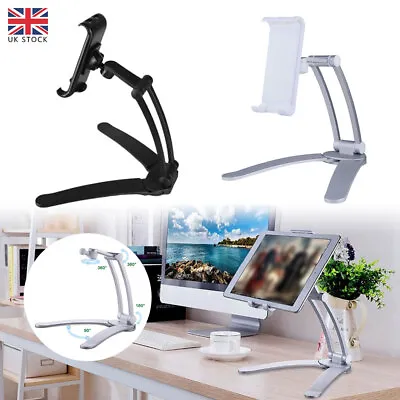 2in1 Desktop Kitchen Stand Wall Mount Bracket Holder For Phone Tablet IPad Air • £16.99