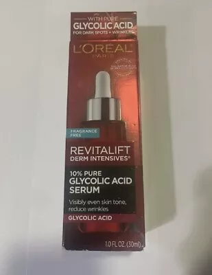 L'oreal REVITALIFT Derm Intensives 10% PURE GLYCOLIC ACID SERUM ~ 1 Fl Oz NEW!!! • $13.95