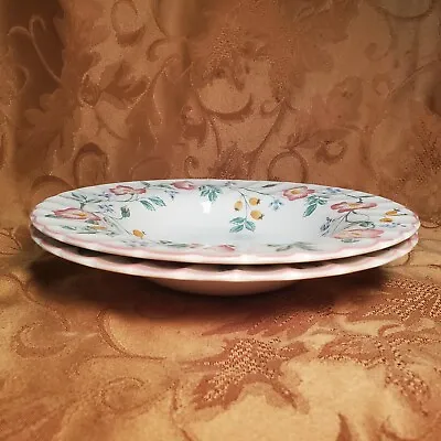 $12 • Buy Churchill Briar Rose - 3 Rimmed Soup Bowls - Great Condition 