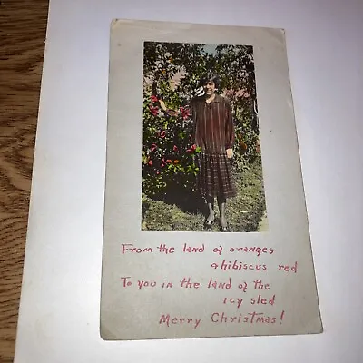 Vintage  Postcard ? Hand Made For Christmas  From The Land Of Oranges • $2.99