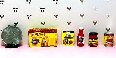 Dollhouse Miniature Food - Taco Night - Choose 1 Or All 5 - 1:12 Scale • $2.99