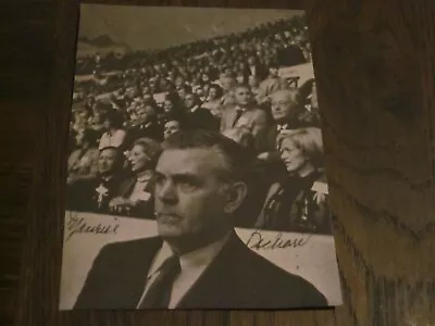 Maurice Richard Signed Autographed Vintage Canadiens Photo On Bench Hof • $58