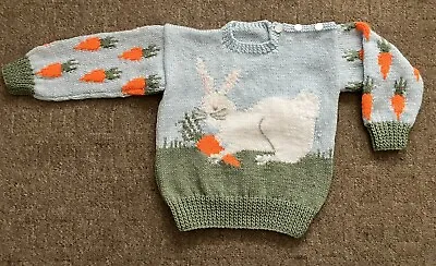 Hand Knitted Children’s Easter Bunny/Rabbit Jumper • £20.99