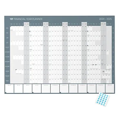 2024-2025 Financial Year Wall Planner A2 Folded • £6.99