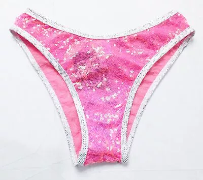 Roma Women's High Waisted Glitter Lined Sequin Shorts ZS6 Pink Small NWT • $14.99