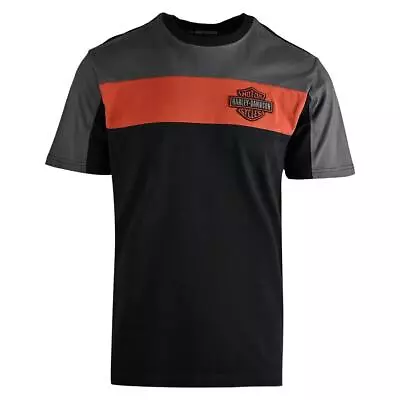 Harley-Davidson Men's T-Shirt 3-Tone Logo Back Graphics Short Sleeve (S60) • $25.50