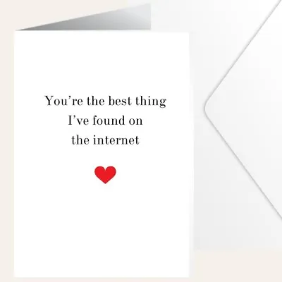 You're The Best Thing Happy Valentines Day Anniversary Card Red Heart • £2.49