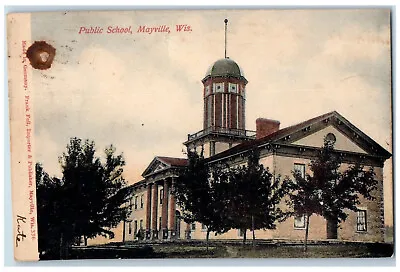 1906 Public School Mayville Wisconsin WI Waupun WI Antique Posted Postcard • $14.98