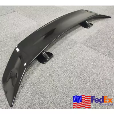 53  Universal Race Car Trunk Rear Spoiler Wing Tail-line Glossy Black + Adhesive • $97.34