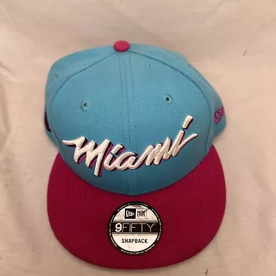 Miami Heat Vice New Era 9FIFTY NBA City Edition Snapback Cap South Beach Hat 950 • $29
