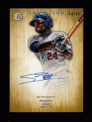 2014 Bowman Inception Prospect Auto Miguel Sano GOLD #/99 SP RC Rookie Twins 🔥 • $18.75