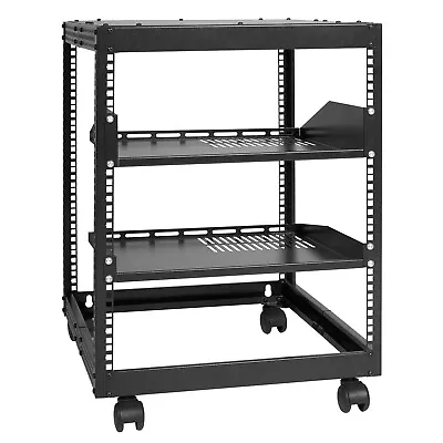 VEVOR 12U 4 Post Open Frame Server Rack Network Enclosure 23''-40'' Adjustable • $86.59