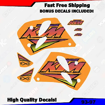 Chalk Style Graphics Kit Fits 1996 KTM 125 250 300 360 550 Decals Sticker 93-97 • $129.99