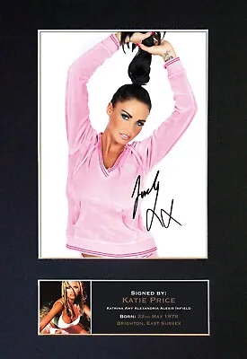 #217 KATIE PRICE Reproduction Signature/Autograph Mounted Signed Photograph A4 • £19.99