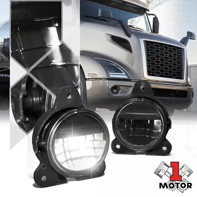Black Housing Full LED Driving Fog Light Lamps For 18-20 Volvo VNR 300/400/640 • $163.85