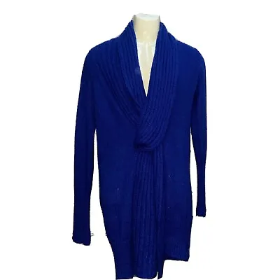 $45 • Buy Sao Paulo Knit Jumper Dress Sz 12 Mohair Blend Cable Knit Cobalt Blue Flattering