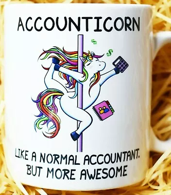 Accounticorn Funny Coffee Mug Accountant Book Keeper Auditor Payroll Mug • £9.99