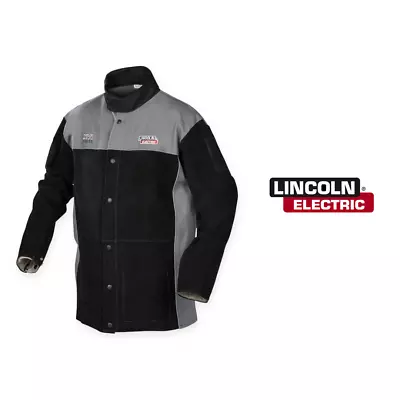 Lincoln Electric K4933-M XVI Series Heavy Duty Split Leather FR Welding Jacket M • $116.89