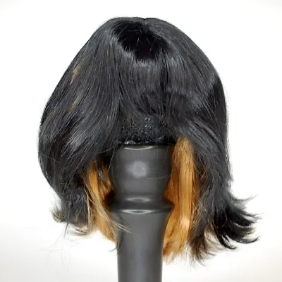 Doll Wig Two Tone Black Blonde Size 8-9  Fits BJD 1/3 SD Super Dollfie Wiggs • $22.99