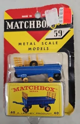 Matchbox #40 Hay Wagon In Original Blisterpack 1964 See Ad. (11S) • $14.95