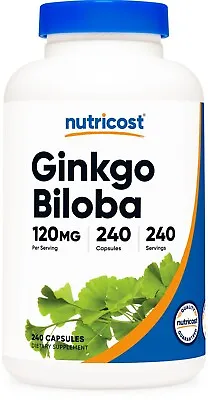 Nutricost Ginkgo Biloba Extract 120mg 240 Capsules - Gluten Free & Non-GMO • $14.99