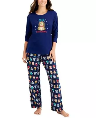 Family Pj's Women's Bah Humbug Dog Matching Novelty Pajama Set Size XL • $11.10