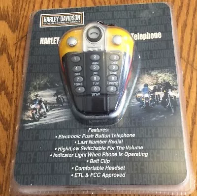 NEW Harley Davidson Mini Headset TELEPHONE -  Gas Tank Flames-- NICE!! • $19.99