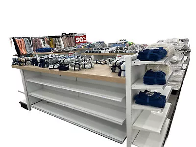 Upgraded Wood Top | Gondola Shelving For Retail Display | 18 Sets Deal • $12000