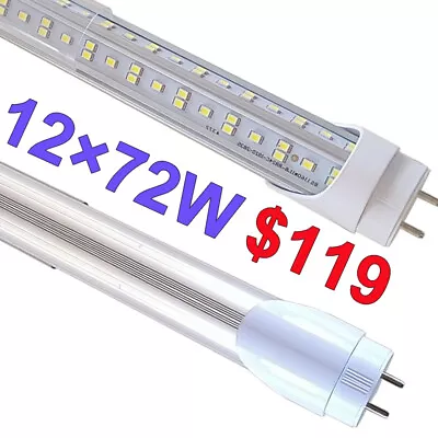 T8 4FT LED Tube Light Bulbs 72W G13 Bi Pin LED Shop Light Bulb 6500K NO RF FM 12 • $119.67