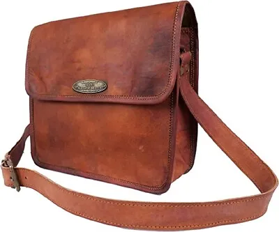 Top Selling Laptop Satchel Shoulder Bag Men's Vintage Brown Leather Messenger • $68.51