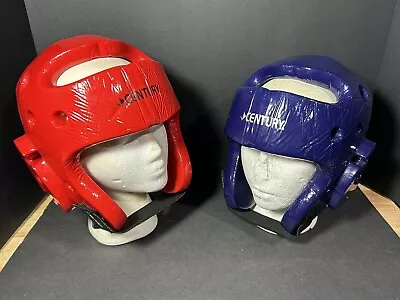 Century Martial Arts Karate Foam Training Helmets Size M/L Set Blue/Red • $16.99