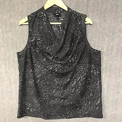 Mossimo Shirt Womens 2XXL XXL Black Sleeveless Blouse Cowl Top Lightweight • $11.69