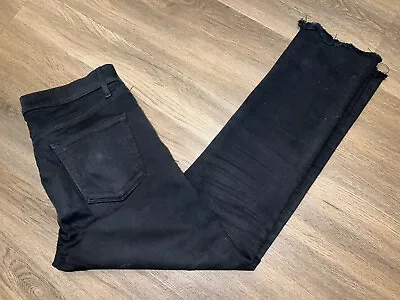 J Brand Jeans Low Rise Tyler Taper Slim Fit Frayed Jeans 33x28 $248 Men's Black • $9.98