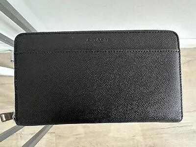 Genuine Coach Black Leather Wallet • £65