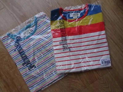 JOHNNIE B MINI BODEN Boys Stripe T Shirt 2 Pack 11-12 YEARS NEW • £12