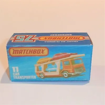 Matchbox Lesney Superfast 11 G Bedford Car Transporter K Style Repro Box • $12.99