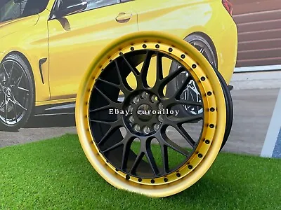 18 Inch 5X120 5X112 TR Orbit NZD Style Gold Lip Wheels For BMW E36 E46 Mercedes • $1210.83