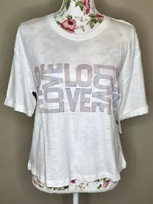 P.J. Salvage Tee Womens Sz M Spaced Out LOVE T-SHIRT Loungewear Sleep Pajama NWT • $10