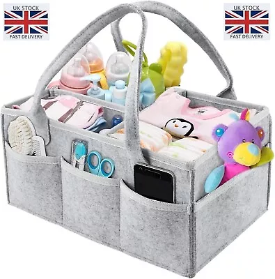 Baby Diaper Caddy Nursery Storage Bag Nappy Organizer • £12.65