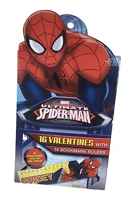 MARVEL Ultimate Spiderman 16 Valentines 16 Bookmark Rulers    4 Dynamic Designs • $12.98