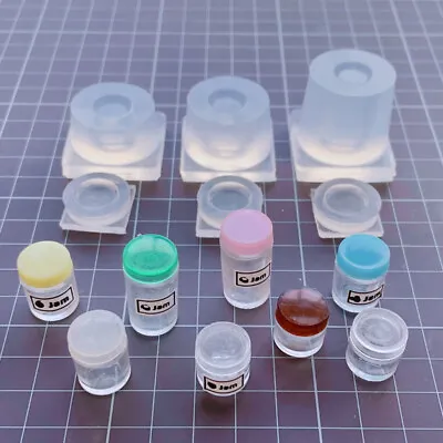 Dollhouse 1:12 Scale Miniatures DIY Jam Candy Jar Kitchen Silicone Mold Tools • $18.49