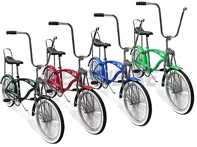 Lowrider 20  Banana Seat Cruiser Bicycle 140 Spokes Fan Rims Classic Style Bike • $299.99